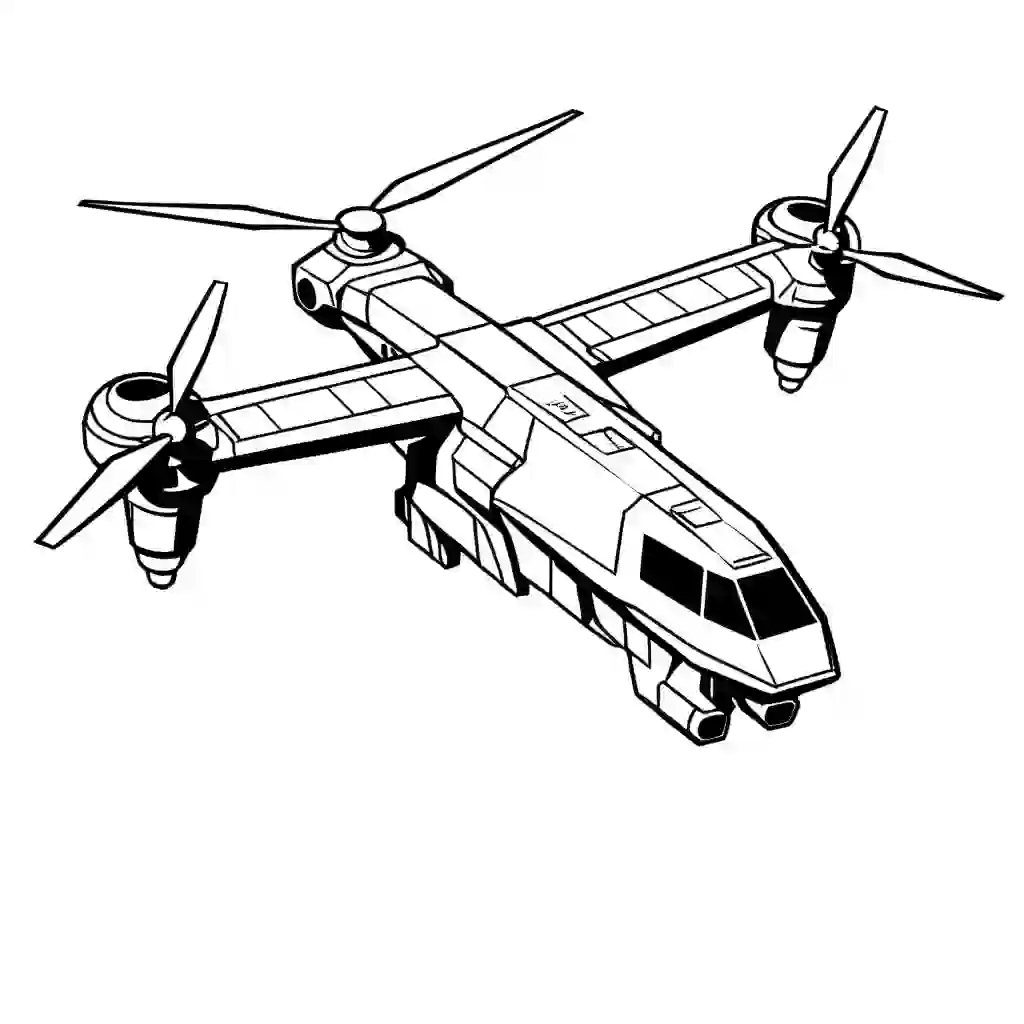 Military Drones coloring pages